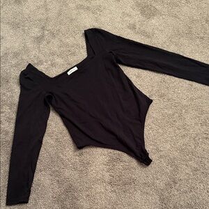 Aritzia Babaton Black Long Sleeve Bodysuit